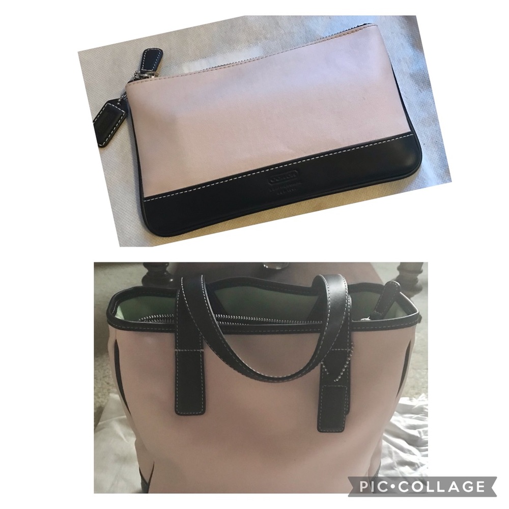 Vintage COACH Canvas Tote w/Leather Trim & Makeup Case - LOVE THEM AGAIN!